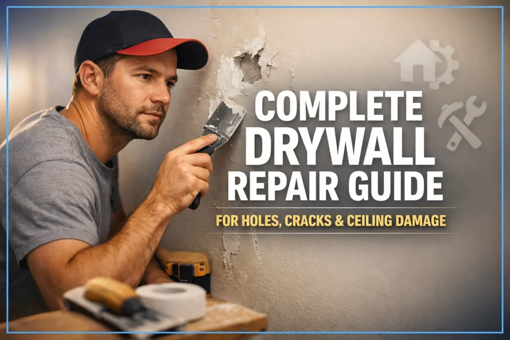 Complete Drywall Repair Guide for Holes, Cracks & Ceiling Damage