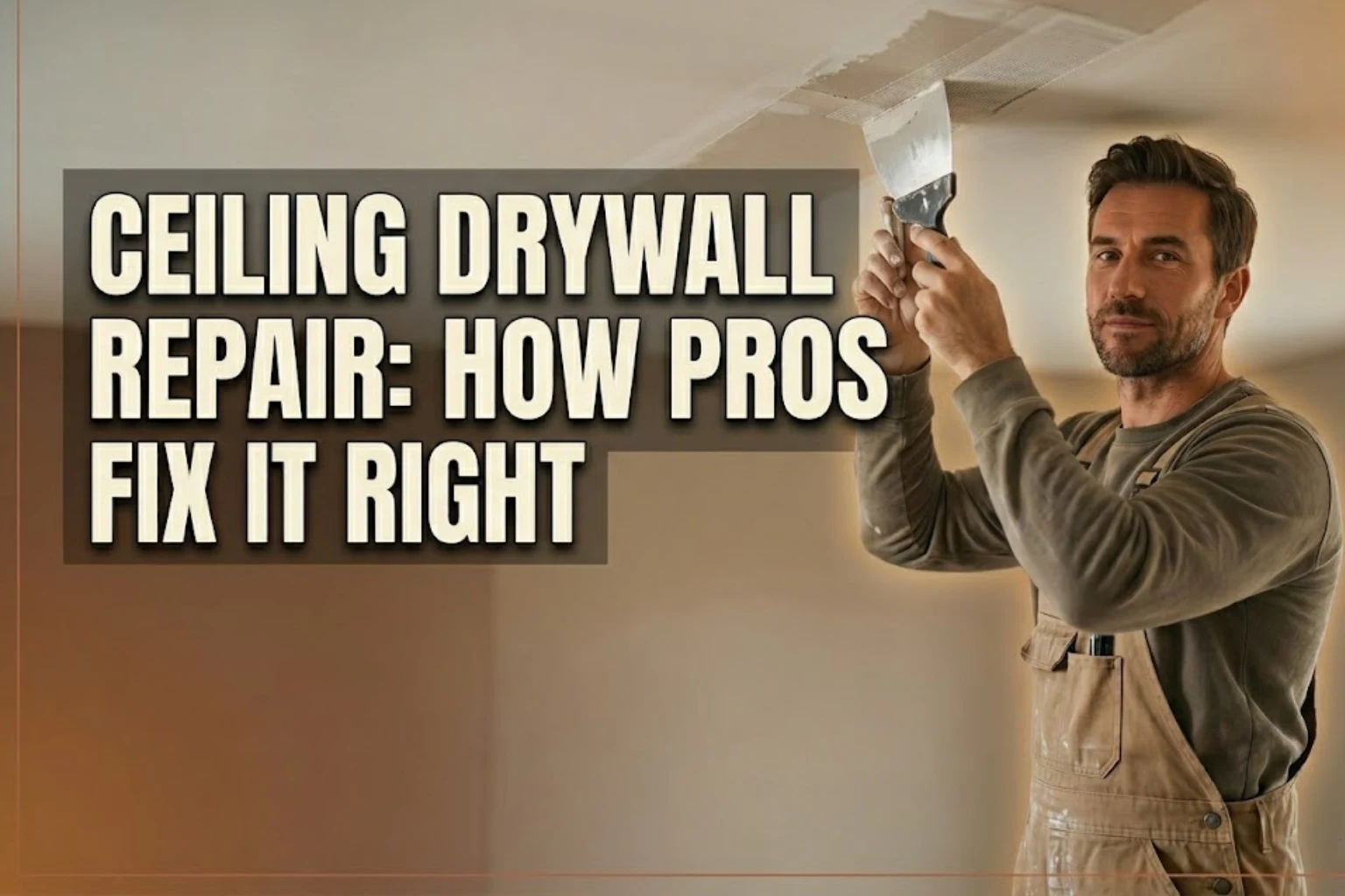 Ceiling Drywall Repair: How Pros Fix It Right