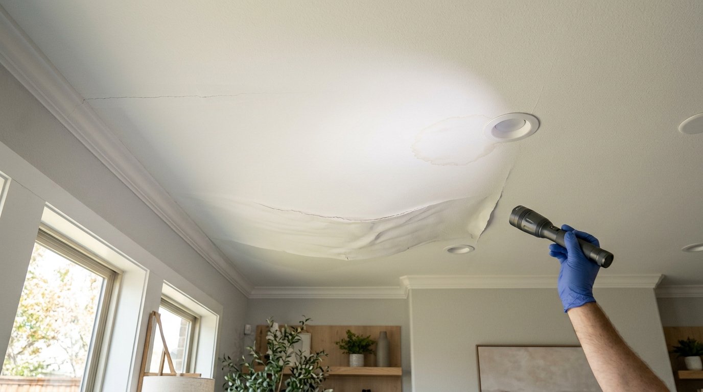Ceiling Cracks, Sagging or Water Stains What Frisco Homeowners Should Check First