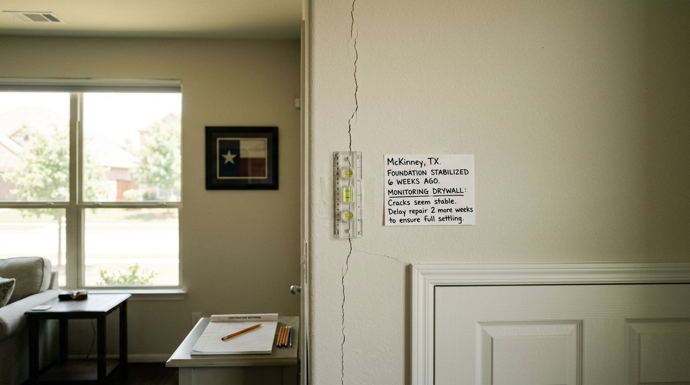When Should You Repair Drywall Cracks After Foundation Work in McKinney?