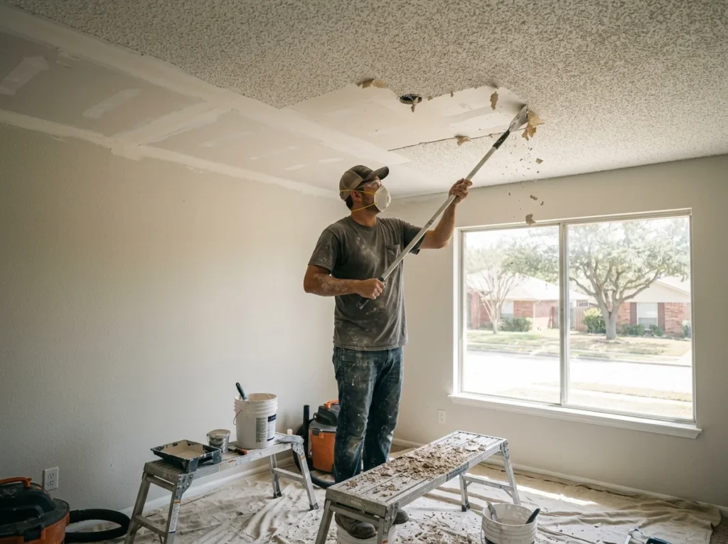 Popcorn Ceiling Removal and Drywall Repair in Dallas, TX A Complete Guide