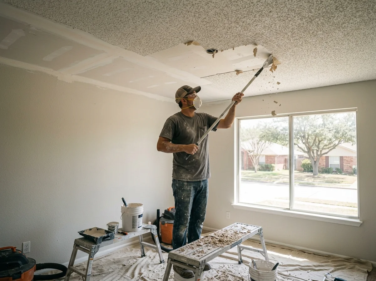 Popcorn Ceiling Removal and Drywall Repair in Dallas, TX A Complete Guide