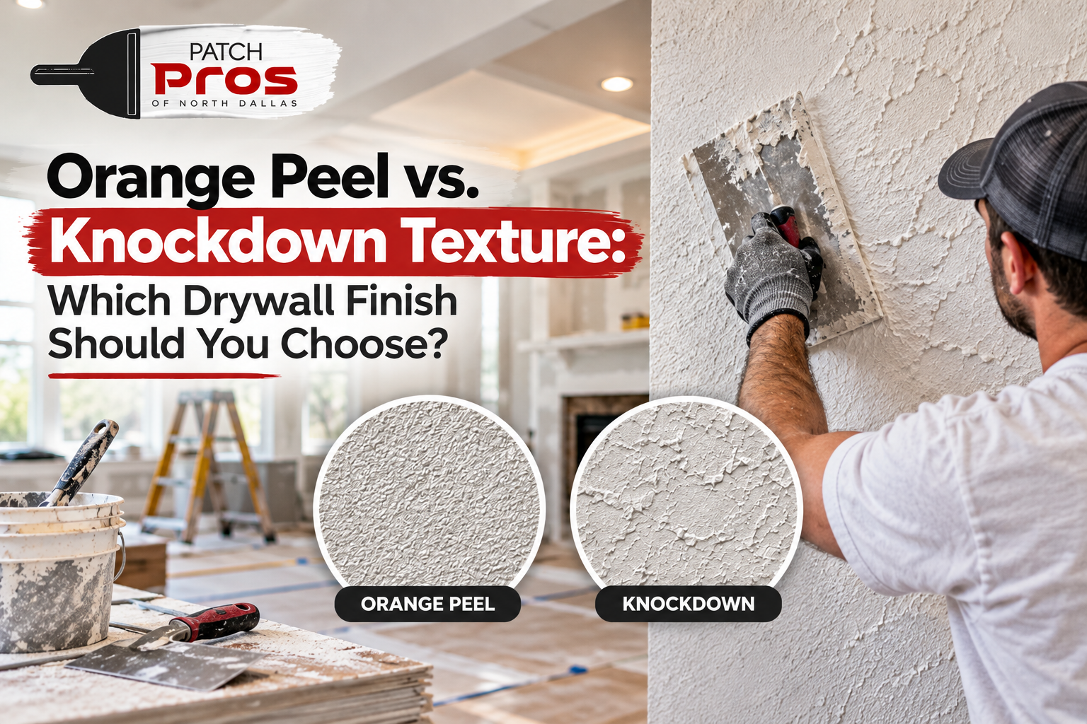 orange peel vs knockdown texture